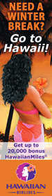 Hawaii Air ad for Bank of America. Actual size of banner 160 x 600 pixels