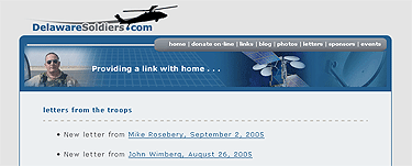 Letters & Photo section for families & service personal to veiw & contribute to.